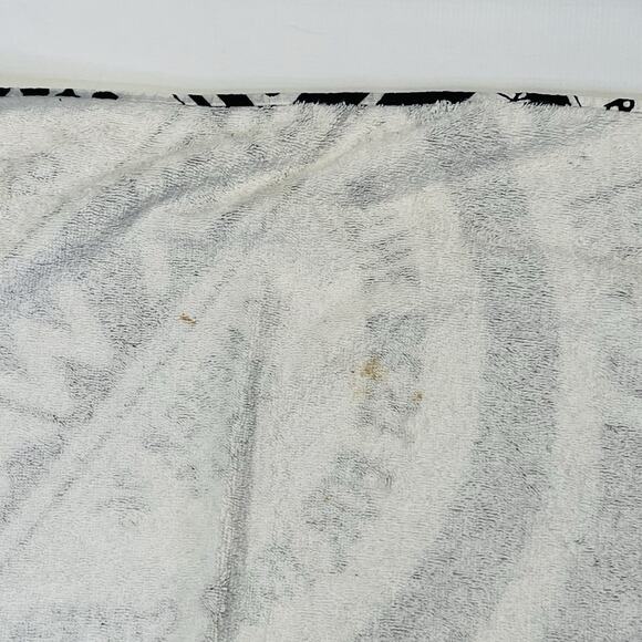 Vintage 80s Sex Wax Beach Towel Size 61” X 32” Mr Zog’s All Over Print Black - Picture 9 of 11